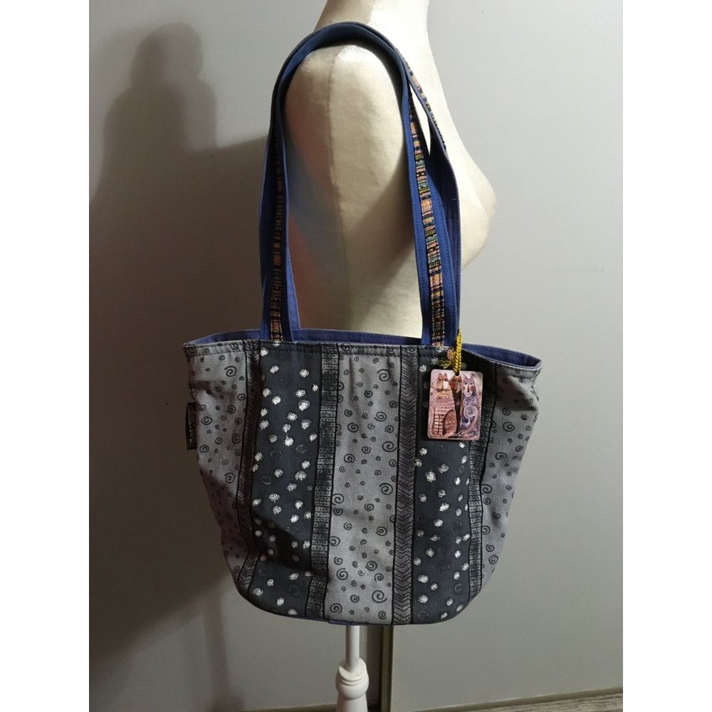 Laurel Burch Multicolor Cat Logo Medium Colorful Casual Shoulder Handbag